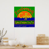 Kunstafdrukken van Excel Coffee Retro Poster (Keuken)