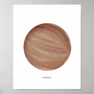 Kunstafdrukken van geschilderde planet Venus Poster