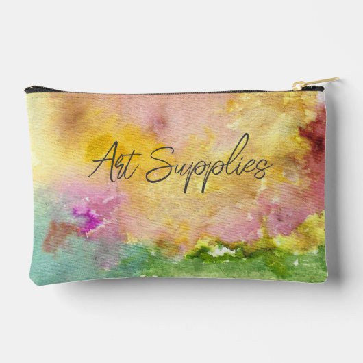 "Kunstbenodigdheden" met Abstracte Waterverf Achte Etui (Achterkant)