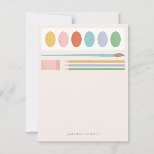 Kunstbenodigdheden voor kinderen notitiekaartje (Voorkant)