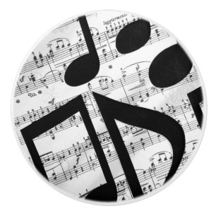 Kunstblad Muziek Keramische Knop