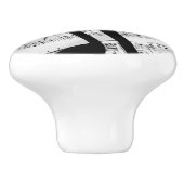 Kunstblad Muziek Keramische Knop (Zijkant)