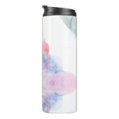 Kunstblauw en roze Waterverf Thermosbeker (Geroteerd rechts)