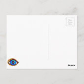 Kunstblauwe oogtekening met 8 bits pixels briefkaart (Achterkant)