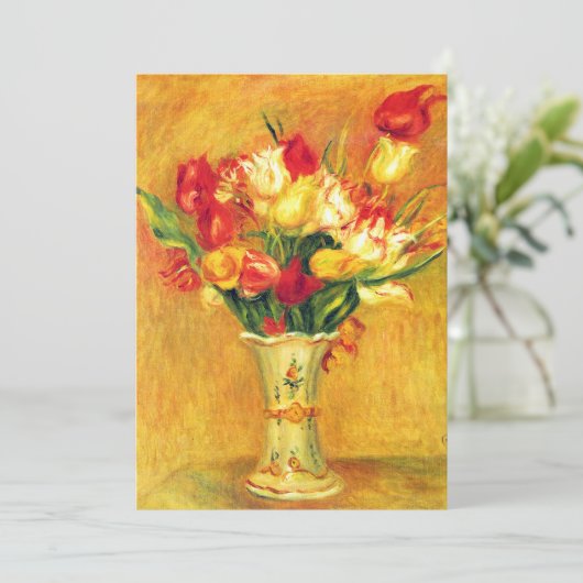 kunstbloem, Tulpen van het Vrijgezellenfeest Reno Kaart (Staand voorkant)