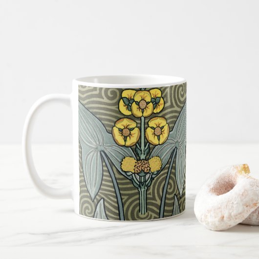  kunstbloemen koffiemok (Met donut)