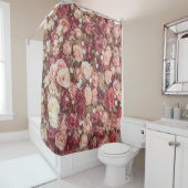 Kunstbloemen, mooie doek achtergrond. douchegordijn (In situ)