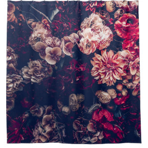  kunstbloemen: muurachtergrond douchegordijn