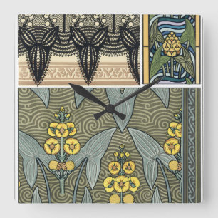  kunstbloemen vierkante klok