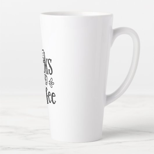 Kunstboeken en koffie lezen latte mok (Rechts)