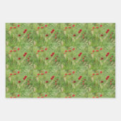 Kunstboomkorstbessen rode papaver  inpakpapier vel (Voorkant 2)