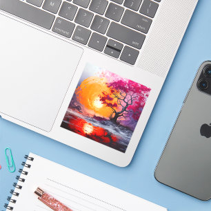 Kunstboomscène Sticker