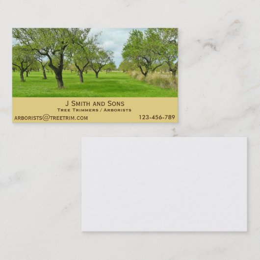 Kunstboomstamtrimingsservice modern design visitekaartje (Voorkant / Achterkant)