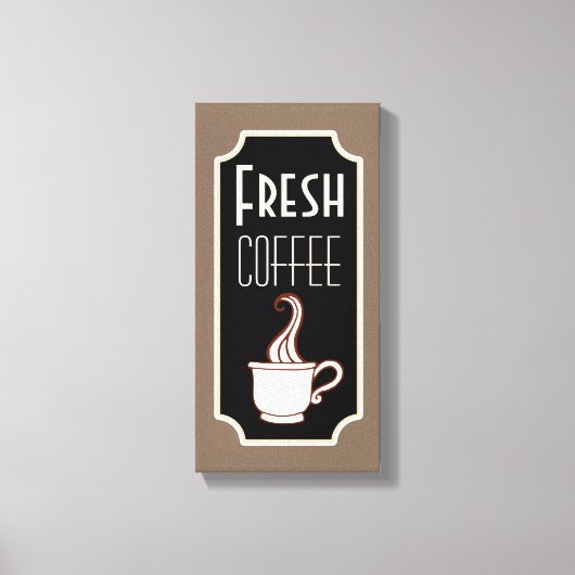Kunstbord voor Koffie-winkel Canvas Afdruk (Voorkant)