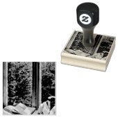 Kunstcadeau lezen rubberstempel (Gestempeld)
