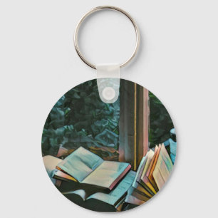 Kunstcadeau lezen sleutelhanger