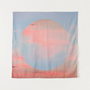 Kunstcollage met een mooie hemelzon wandkleed