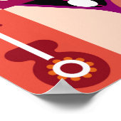 Kunstcollage, muzikale illustratie. Patchwo Poster (Hoek)