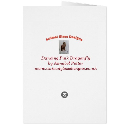 Kunstdanserende roze dragonfly (Achterkant)