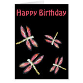 Kunstdanserende roze dragonfly (Voorkant)