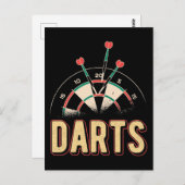 kunstdartboard 160 kunstspelers briefkaart (Voorkant / Achterkant)