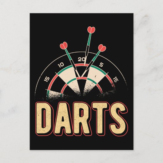 kunstdartboard 160 kunstspelers briefkaart (Voorkant)