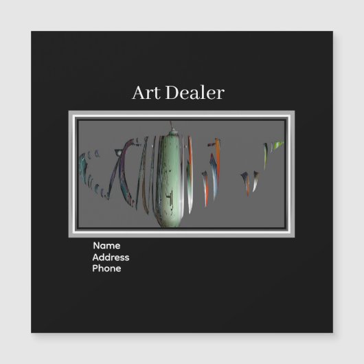 Kunstdealer gebroken pot magnetisch Visitekaartje (Voorkant)