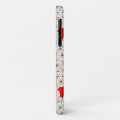 Kunstdebloem - crème op rood Case-Mate iPhone case (Achterkant/links)