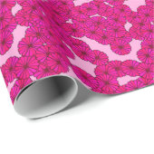 Kunstdebloem - magenta op roze cadeaupapier (Rol Hoek)