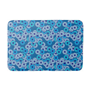 Kunstdebloem - tinten blauw badmat