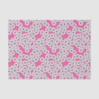 Kunstdebloem - wit op roze tissuepapier