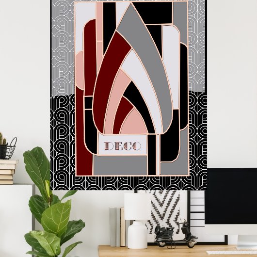 Kunstdeco Abstract Design Poster (Thuiskantoor)