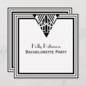  kunstdeco Blk Wit Lijst #1 SQ Bachelorette Kaart (Voorkant / Achterkant)