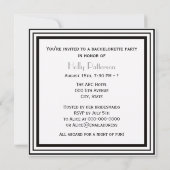  kunstdeco Blk Wit Lijst #1 SQ Bachelorette Kaart (Achterkant)