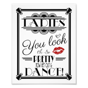 kunstdeco, dames badkamerbord, trouwbord foto afdruk