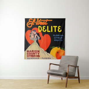Kunstdeco El-West Delite Florida Citrus Fruit uit  Wandkleed