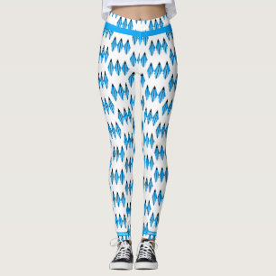 Kunstdeco-element in blauwe blauwgroen Leggings