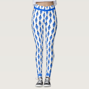 Kunstdeco-element in diepe blauwe Leggings