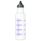 Kunstdeco-element in lila en paarse waterflesjes waterfles (Links)