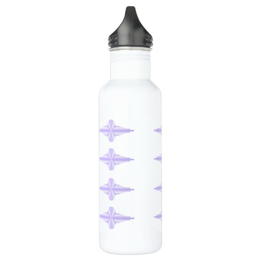 Kunstdeco-element in lila en paarse waterflesjes waterfles (Links)