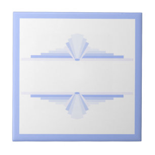 Kunstdeco-elementen in blauw van zacht cornbloem tegeltje