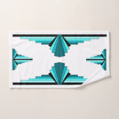 Kunstdeco-elementen in blauwgroen groen handdoek (Handdoek)