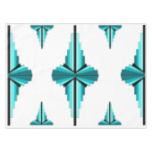 Kunstdeco-elementen in blauwgroen groen tafelkleed (Voorkant (Horizontaal))