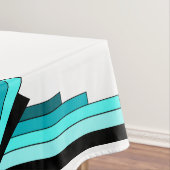 Kunstdeco-elementen in blauwgroen groen tafelkleed (Voorbeeld)