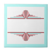 Kunstdeco-elementen in donker roos en blauw tegeltje (Voorkant)