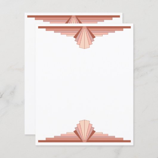 Kunstdeco-elementen in een roos goudpalet (Voorkant / Achterkant)