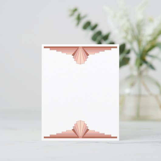 Kunstdeco-elementen in een roos goudpalet (Staand voorkant)