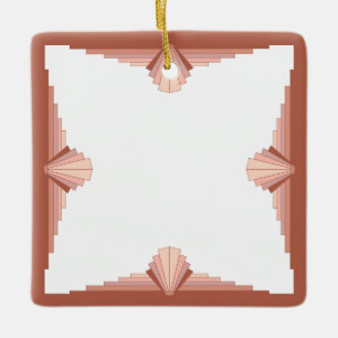 Kunstdeco-elementen in een roos goudpalet keramisch ornament