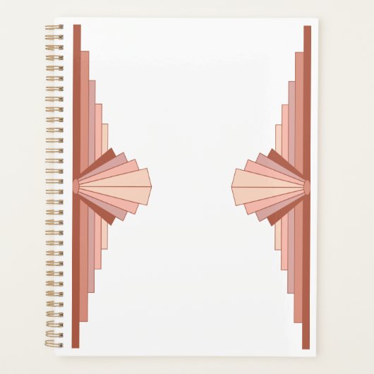 Kunstdeco-elementen in een roos goudpalet planner (Voorkant)