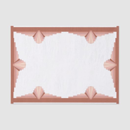 Kunstdeco-elementen in een roos goudpalet tissuepapier (Voorkant)